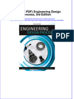 Original PDF Engineering Design Process 3rd Edition