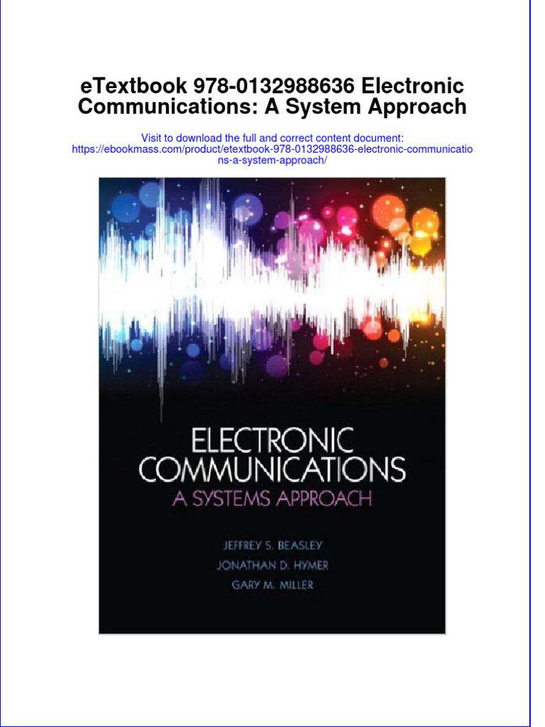 Etextbook 978 0132988636 Electronic Communications A System Approach