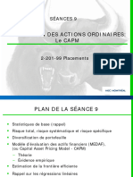 Évaluation Des Actions Ordinaires: Le Capm: Séances 9