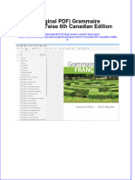 Original PDF Grammaire Francaise 6th Canadian Edition