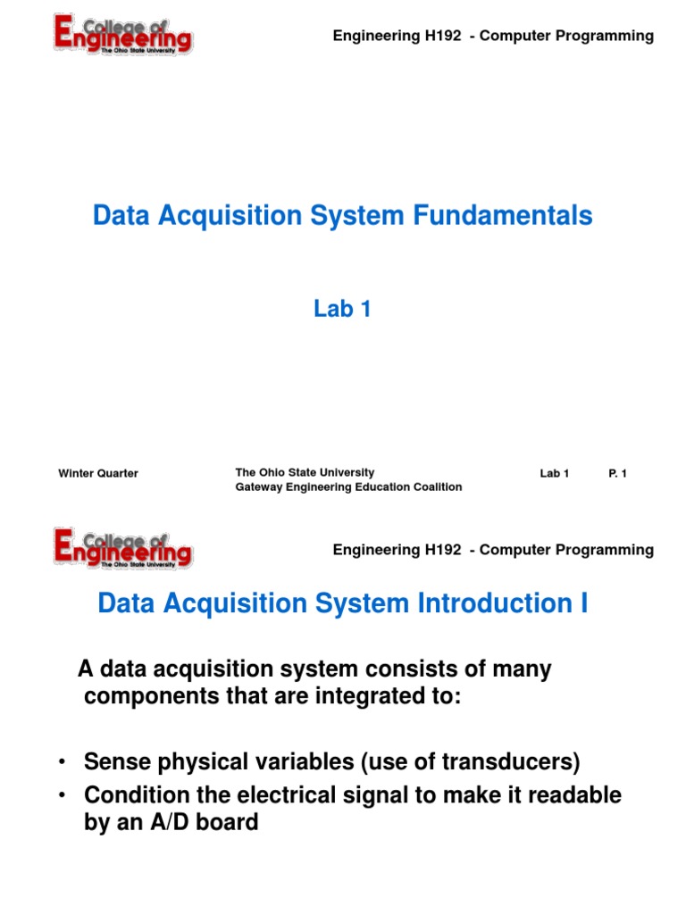 Data Acquisition System Fundamentals | PDF