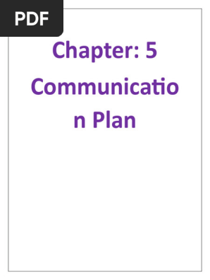 COMMUNICATION PLAN