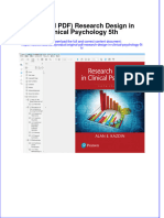 Original PDF Research Design in Clinical Psychology 5th