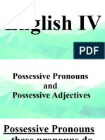 Possessive Pronouns and Adjectives