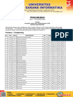 Perubahan Jadwal UTS