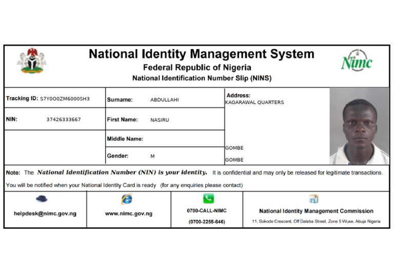 How To Print My Nin Slip Online Free