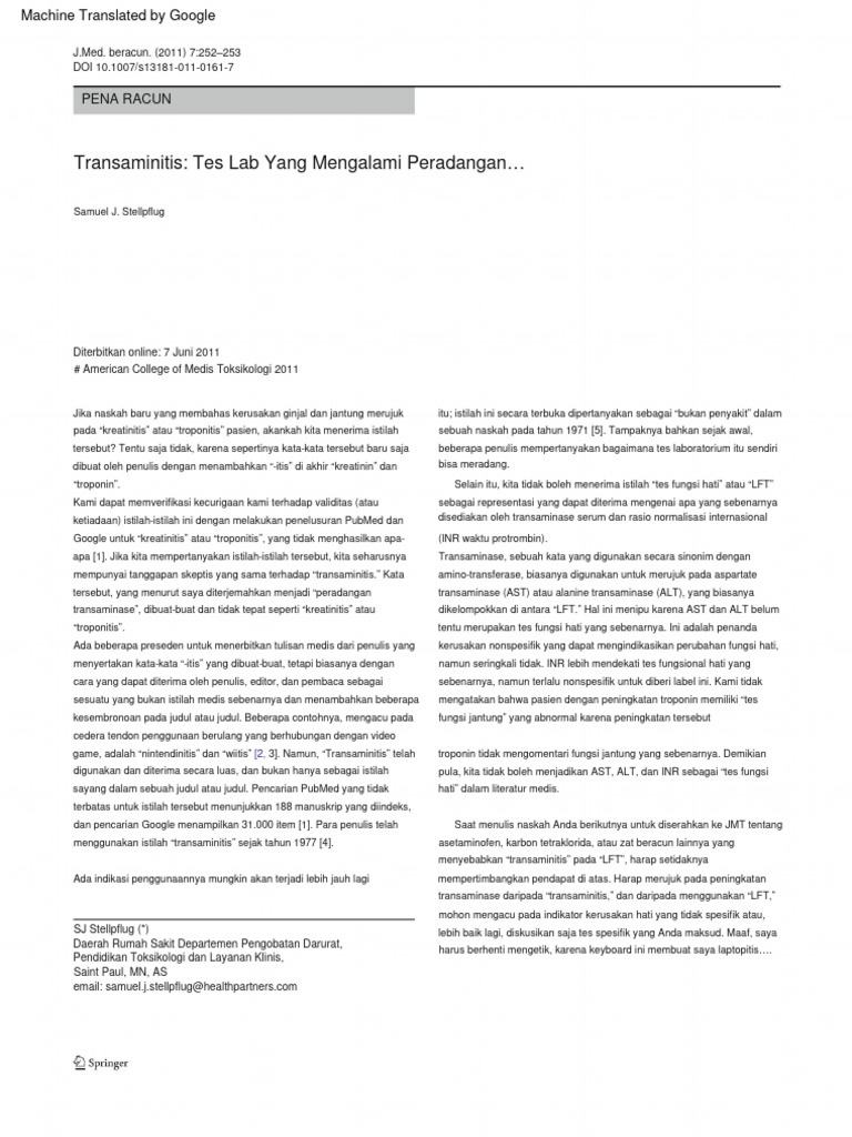 Transaminitis: Istilah dan Validitasnya | PDF