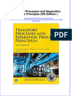 Transport Processes and Separation Process Principles 5th Edition