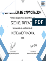 Certificado Hostigamiento Sexual