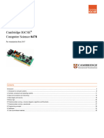 0478 Scheme of Work (For Examination From 2017)