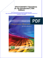 Etextbook 978 0134444017 Operations Research An Introduction 10th Edition