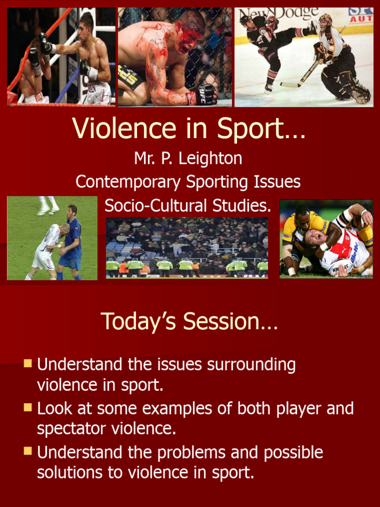 Violence in Sport PDF Violence Sports