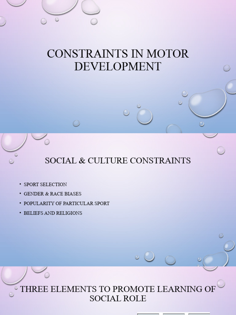 Constraints in Motor Development | PDF