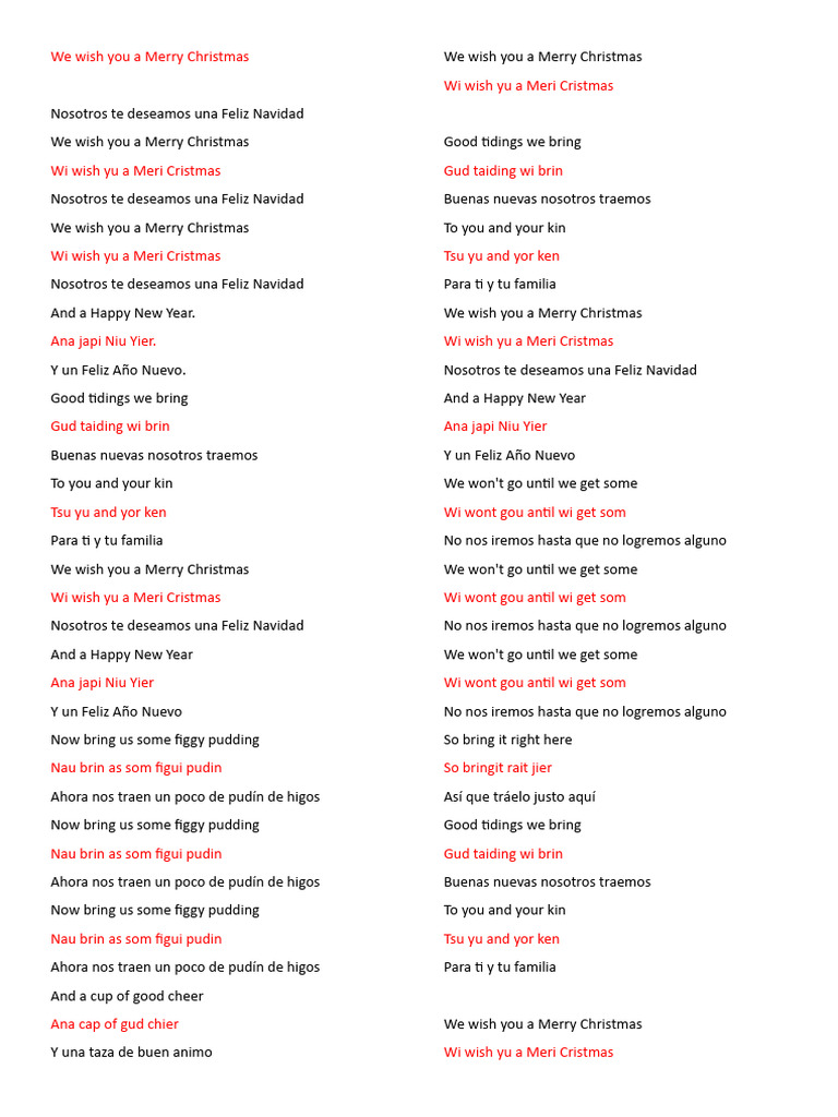 otras versiones de the countdown kids we wish you a merry christmas