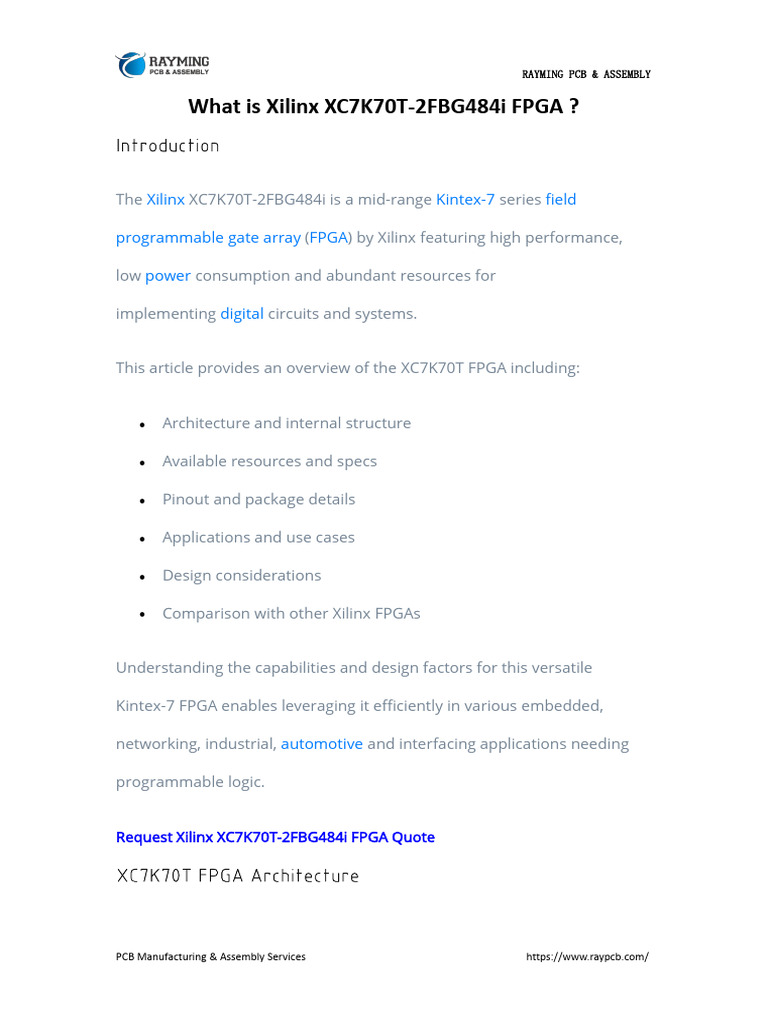 what-is-xilinx-xc7k70t-2fbg484i-fpga-pdf