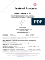 Dokumen - Tips - Certificate of Analysis of Analysis Paracetamol Ip Catalog 1000001 Lot
