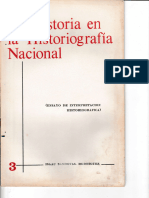 La Historia en La Historiografía Nacional