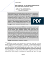 Optimization of Machining Parameters and Tool Angle ... April 2023