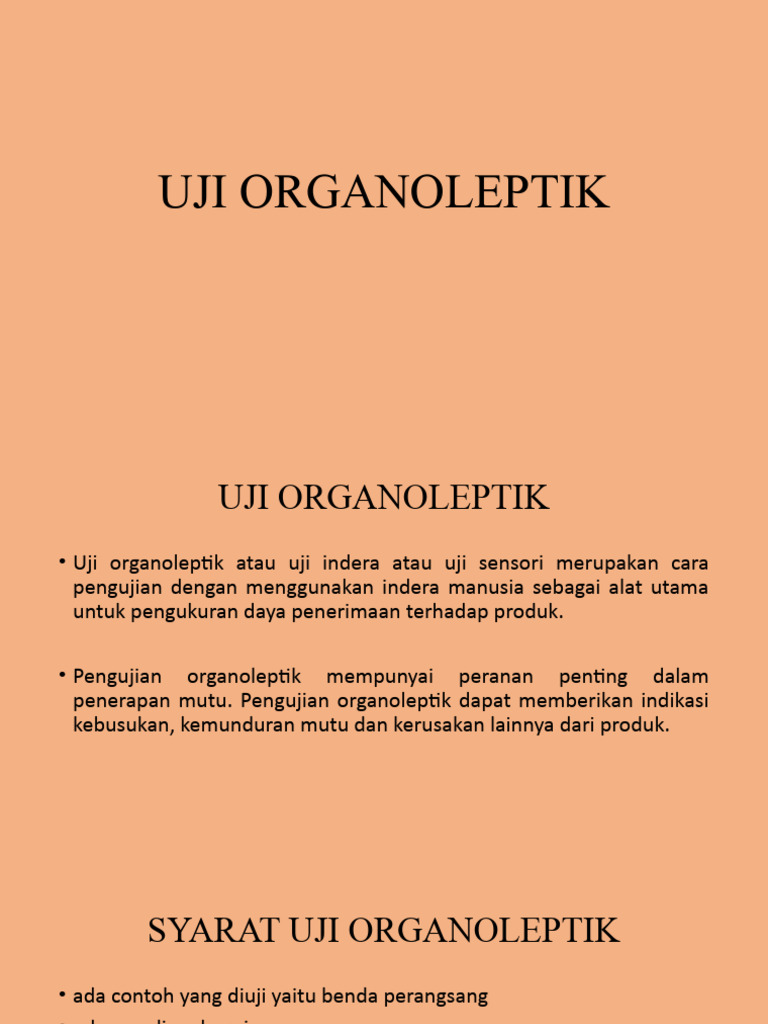 Panduan Uji Organoleptik Produk | PDF | Kesehatan Holistik