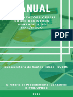 Manual de Orientações Sobre Lançamentos Contábeis No SIAC SIGGO - Versão Completa