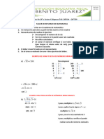 Taller de Refuerzo de Matematica Noveno