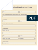 Private School Application Form