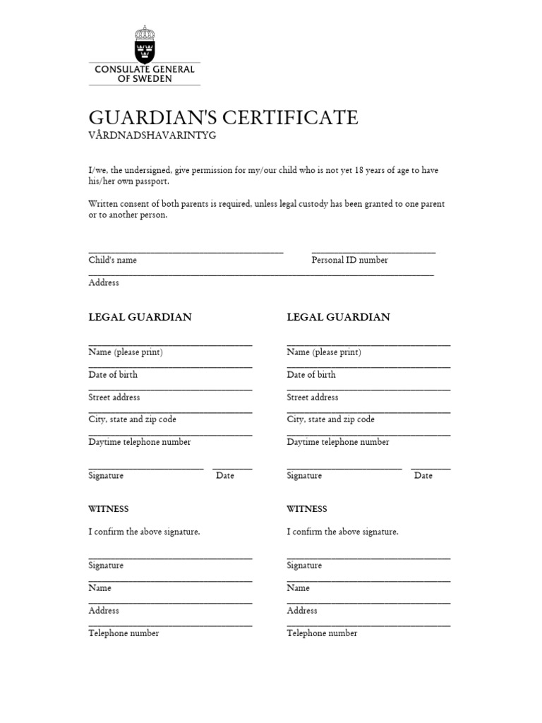 Guardians Certificate PDF