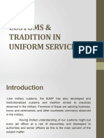 Customs Tradition in Uniform Service