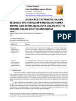 Hamba Tuhan Dan Politik Praktis Kajianteologis-Etisterhadap Panggilan Hambatuhan Dan Keterlibatannyadalampolitikpraktis Dalam Konteks Indonesia