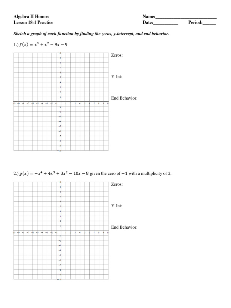 Solving And Graphing Polynomials