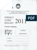 Perfect Score Biology Paper 3 (Module 2)