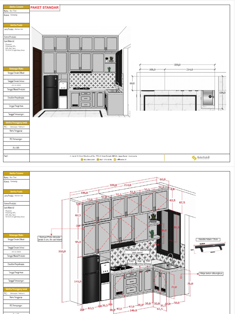 Gambar Kerja Kitchen Set | PDF