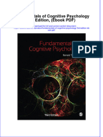 Fundamentals of Cognitive Psychology 3rd Edition Ebook PDF