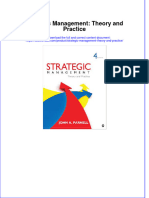 Strategic Management Theory and Practice