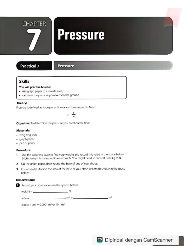 MCE Pressure Worksheets | PDF