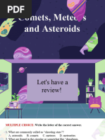 Comets, Meteors and Asteroids Part 1