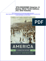 Etextbook 978 0393265965 America A Narrative History Brief Tenth Edition Vol One Volume