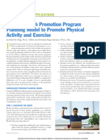 Using A Health Promotion Program Planning Model To Promote Physical Activity and Exercise