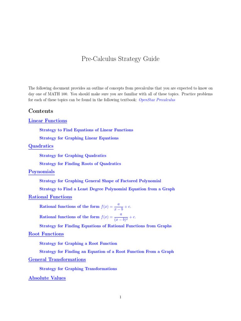 Math 125 strategies pdf