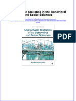Using Basic Statistics in The Behavioral and Social Sciences