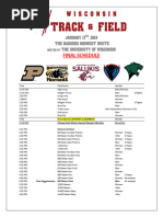 2024 The UW Badgers Midwest Invite Schedule