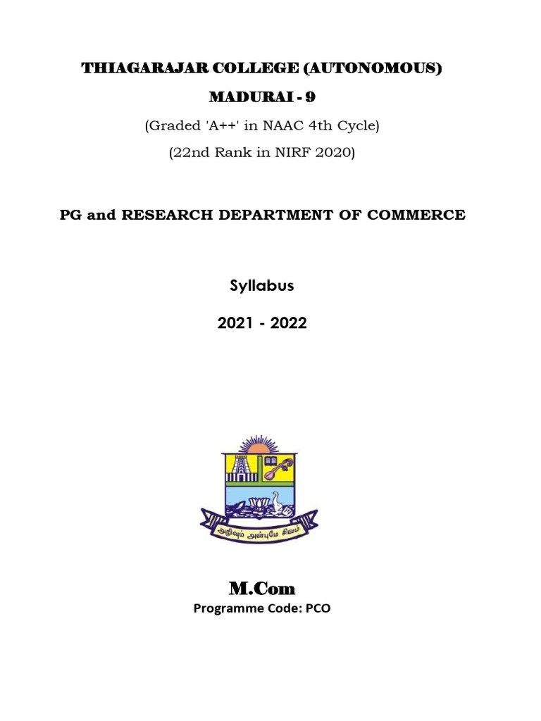 M.Com Semester IV Syllabus 2021-2022 | PDF | Capital Structure | Cost ...