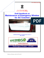 Draft Handbook On Maintenance of Emergency Window For AC Coaches