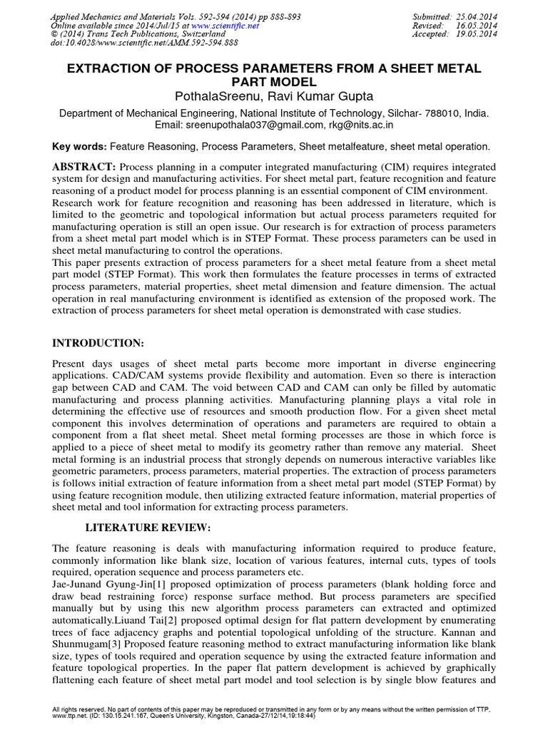 2014-sreenu-extraction-of-process-parameters-from-a-sheet-metal-part