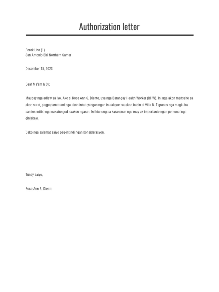 Business letter | PDF