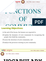 Module 3. Functions of Community