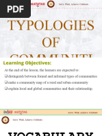 Module 4. Typologies of Community