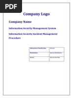 XXX ISMS PRO ISIMP Information Security Incident Management Procedure