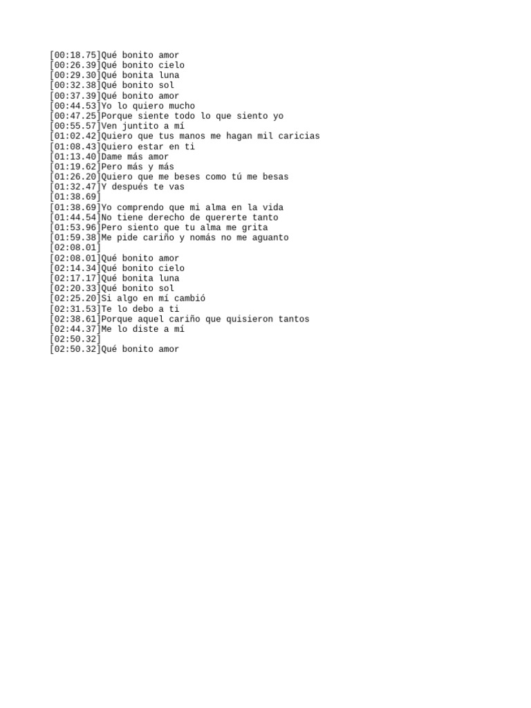 Qué Bonito Amor Vicente Fernández PDF
