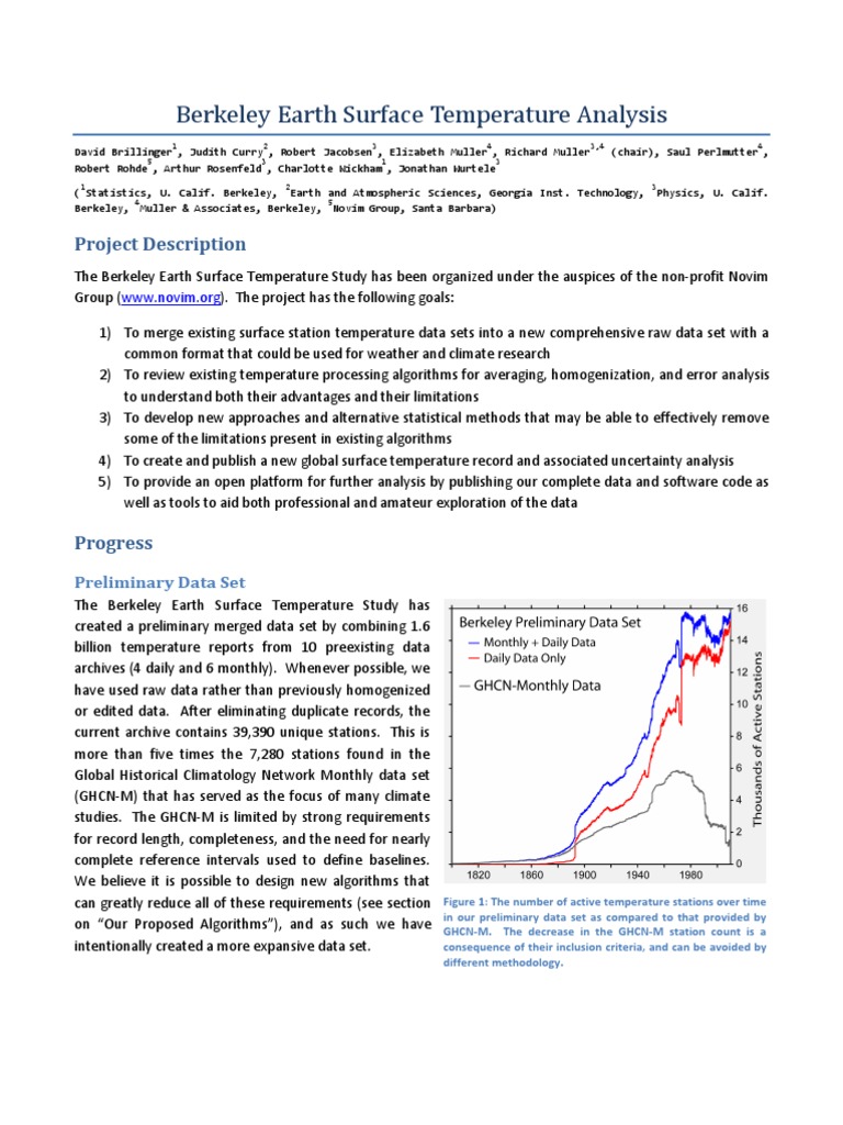 Berkeley earth surface temperature analysis project description pdf
